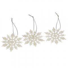 Набор елочных игрушек "Снежинки пушистые" (3 шт) (006NZ)
