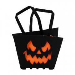 Фетровая корзинка для сладостей "Страшная тыква", 18 см (9243-012)