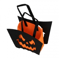 Фетровая корзинка для сладостей "Страшная тыква", 18 см (9243-012)