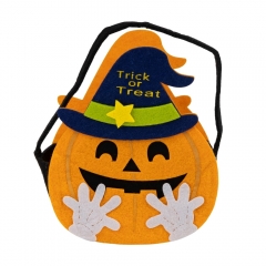 Фетровая корзинка для сладостей "Веселая тыква", 19 см (9243-013)