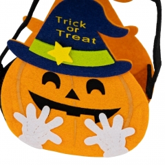 Фетровая корзинка для сладостей "Веселая тыква", 19 см (9243-013)