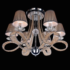 Кремовая люстра с металлическими абажурами (6 ламп) (KC017/6) (KC017/6)