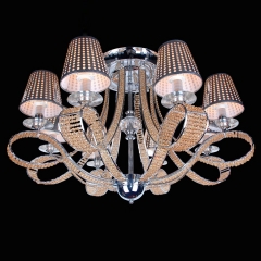 Кремовая люстра с металлическими абажурами (8 ламп) (KC017/8) (KC017/8)