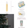 Набор из 10 светодиодных свечей (LED) с клипсами на елку, айвори, 10 см (9262-012)