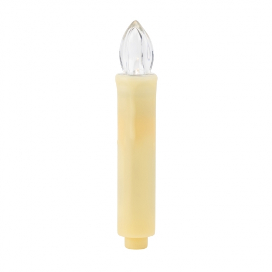 Набор из 10 светодиодных свечей (LED) с клипсами на елку, айвори, 10 см (9262-012)