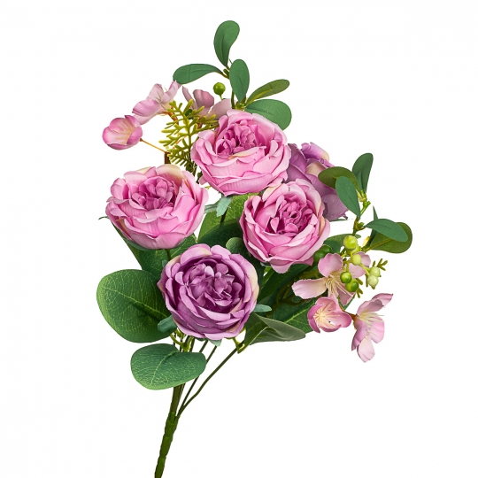 Букет "Троянда півоніоподібна", фіолетовий, 33 см (8409-004)