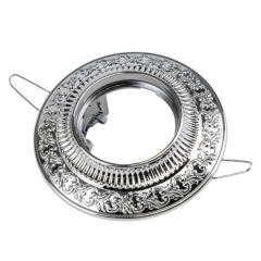 Світильник точковий декоративний "Бароко", срібний, 10 см (FP008)