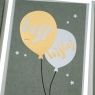 Серія листівок «Best wishes» сірі з золотим (8128-002)