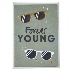 Серия открыток "Best wishes" серые с золотым (8128-002)