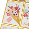 Серія листівок «Квітковий настрій» білі з золотим (8128-004)
