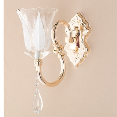 Бра золотое в форме цветка с хрустальным декором (OU042/1W) (OU042/1W)