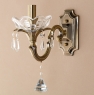 Люстра настінна бра на 1 лампу бронзового кольору з кришталевим декором (OU108/1W)