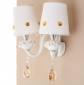 Бра на 2 лампи з абажуром та декоративними прикрасами (QLB003/2)