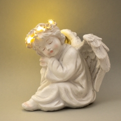 Спящий ангел светящийся 15*15*14.5CM (6000-007AN)
