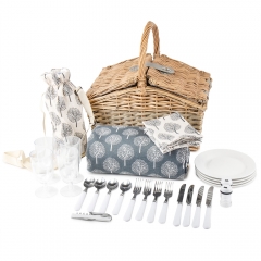 Кошик для пікніка "Традиція" на 4 особи, білий (00BR-0503-029)