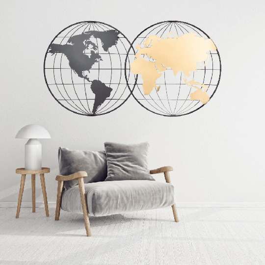 Декор настінний "Карта світу", 110,5 см (САМОВИВІЗ АБО ОКРЕМА ТТН) (8926-009)