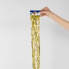 Дождик на елку новогодний, золотой, 1 м (9254-002)