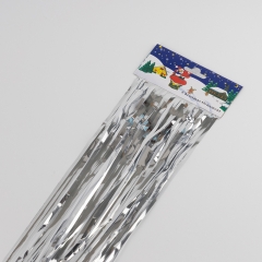 Дождик на елку новогодний, серебристый, 1 м (9254-004)