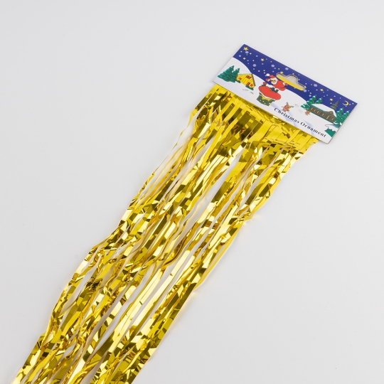 Дощик на ялинку новорічний, жовтий, 1,5 м (9254-006)