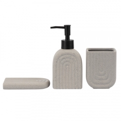 Набор для ванной "Мягкие линии", серый, 18 см СПАСЕННАЯ ПОЗИЦИЯ (9277-002)