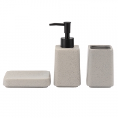 Набор для ванной комнаты "Минималистичная форма", серый, 17 см СПАСЕННАЯ ПОЗИЦИЯ (9277-011)