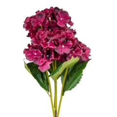 Букет гортензий, 5 бутонов, бордовый, 52 см (9207-023)