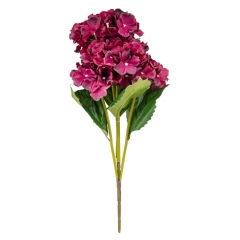 Букет гортензий, 5 бутонов, бордовый, 52 см (9207-023)