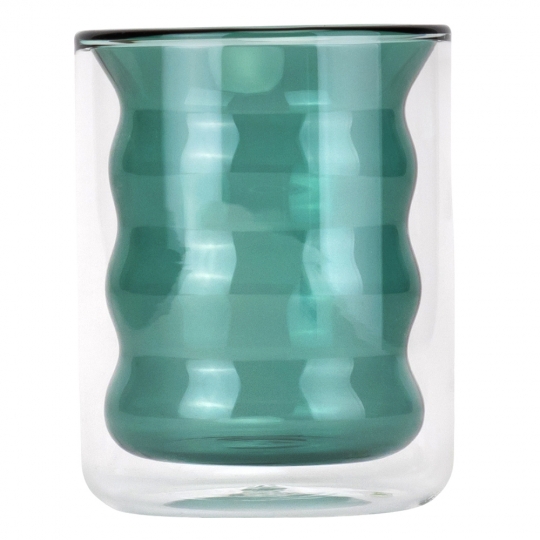 Склянка з подвійними стінками  "Хвиля", 200 мл * Рандомний вибір дизайну (9095-003)
