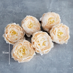 Головка пиона, кремовая, 11 см (8502-002/2)