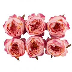 Головка пионообразной розы, розовая, 9 см (8502-003/2)