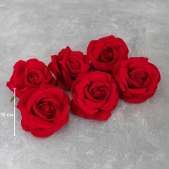 Головка розы красная 10 см (8502-004/2)