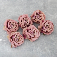 Головка розы, сиренево-коричневая, 10 см (8502-004/3)