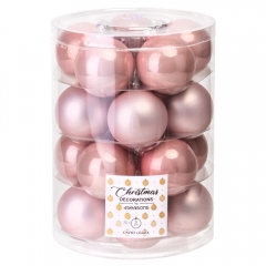 Набор елочных шаров "Тепло Рождества" (6 см * 20 шт, розовый микс) (6024-013)