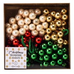 Набор елочных шаров "Зимние ягодки" (2 см * 144 шт, разноцветный микс) (6024-020)