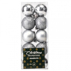 Набор елочных шаров "Время Праздника" (4 см * 20шт, серебряный) (6025-003)