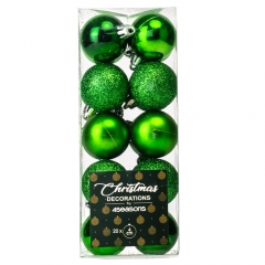 Набор елочных шаров "Время Праздника" (4 см * 20шт, зеленый) (6025-009)