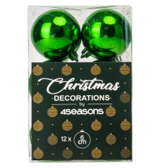 Набор елочных шаров "Праздничная Мозаика" (6см * 12 шт, зеленый) (6025-020)