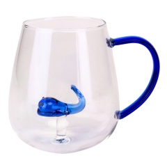 Скляна кружка з фігуркою “Кит”, 280 мл (4006-005)