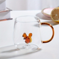 Скляна кружка з фігуркою “Білка”, 280 мл (4006-008)