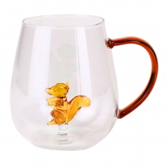Скляна кружка з фігуркою “Білка”, 280 мл (4006-008)