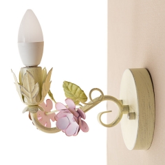 Бра салатовое на 1 свечу с цветочным декором (SA017/1) (SA017/1)