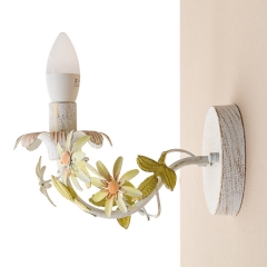 Бра белое на 1 свечу с цветочным декором (SA018/1) (SA018/1)