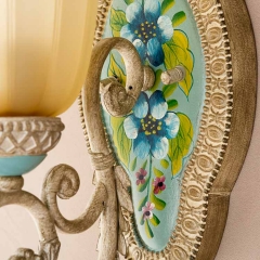 Бра настенное с 1 плафоном и цветочной росписью (YA001/1) (YA001/1)