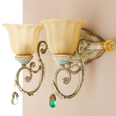 Бра настенное на 2 плафона и цветочной росписью (YA001/2) (YA001/2)