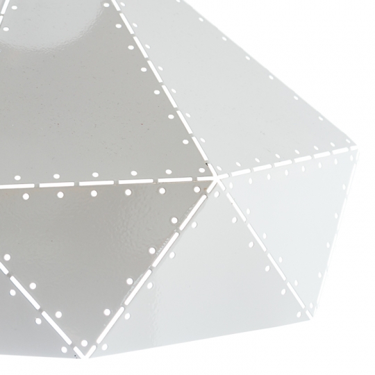 Люстра підвіска біла з полігональним дизайном (ZD038A/D300 (white))