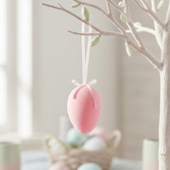 Крашанка флокова підвісна, рожева, 14 см (15103-003/pink)