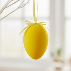 Крашанка флокова підвісна, жовта, 14 см (15103-003/yellow)