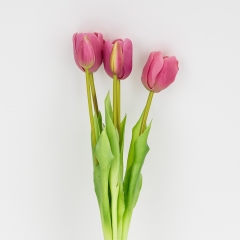 Букет латексных тюльпанов, 5 бутонов, розовый, 45 см (2026-002/lt. red)