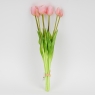 Букет латексних тюльпанів, 7 бутонів, ніжно-рожевий, 48 см (2026-003/pink)