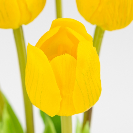 Букет латексних тюльпанів, 7 бутонів, жовтий, 48 см (2026-003/yellow)